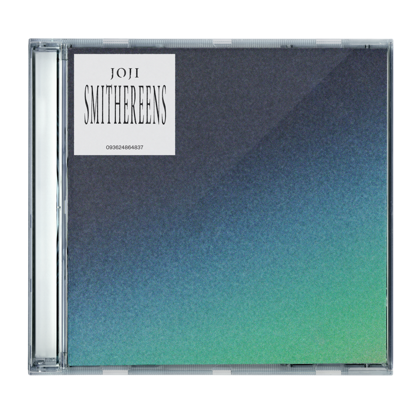 CD album cover for ’Joji Smithereens’ with a gradient blue-green background.